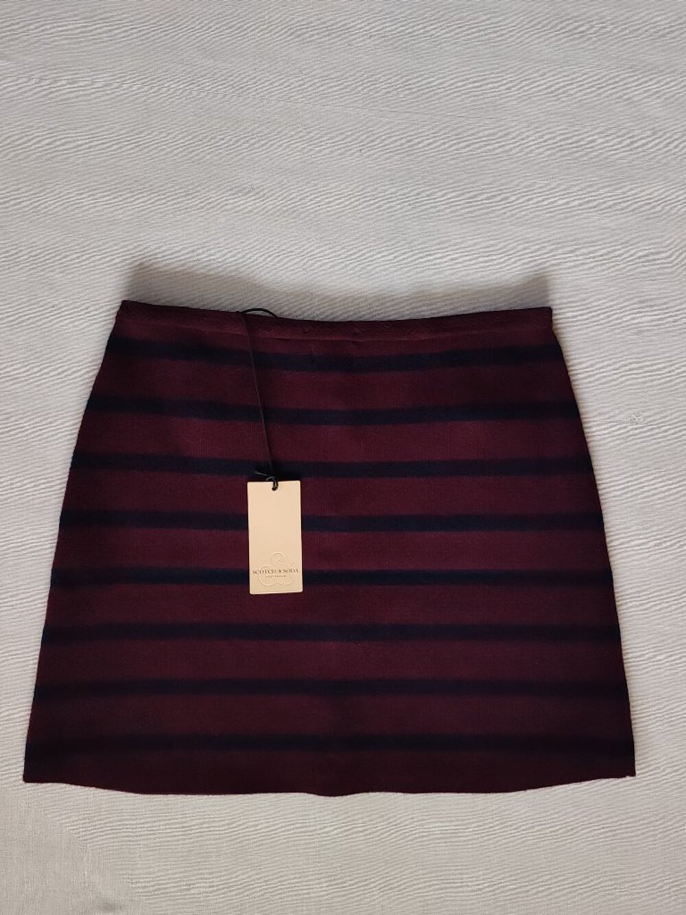 Scotch & Soda NWT Striped Knit Mini Skirt with Gold Buttons - XL - Picture 7 of 15